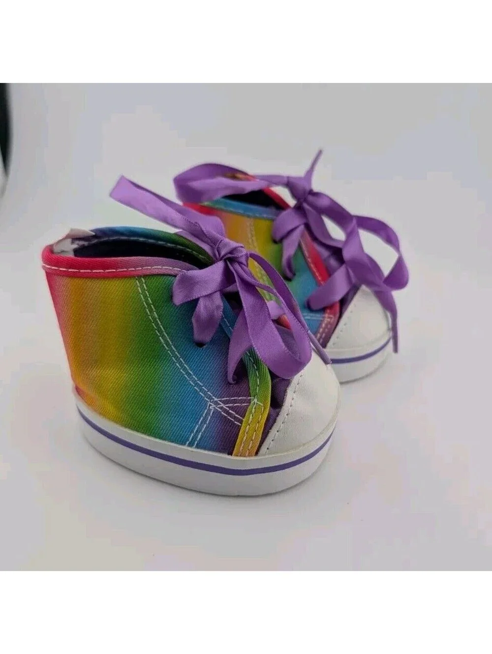 Build A Bear Rainbow Sneakers Lace Up Shoes For Teddy Bear BAB